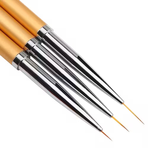 3pcs Metal Round Top Nail Art Gel Extension Builder